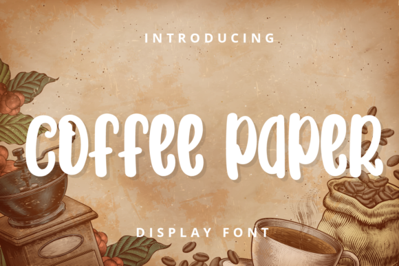 Coffee Paper Font for Handmade Creations