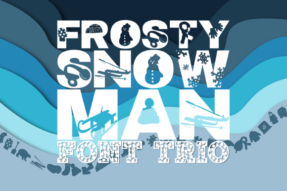 Frosty Snowman Trio Font for Business Branding
