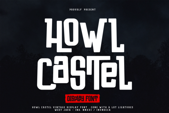 Howl Castel: A Spooky Display Font for Editorial Design