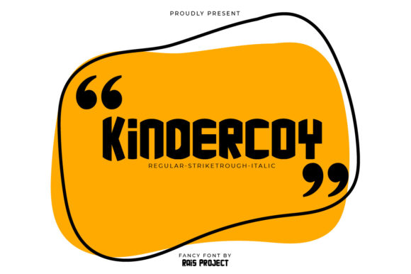 Kindercoy: A Bold Display Font for Craft Creations