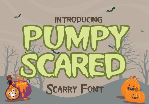 Pumpy Scared Font for Spooky Craft Projects