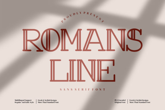 Romans Line Font for Handmade Projects