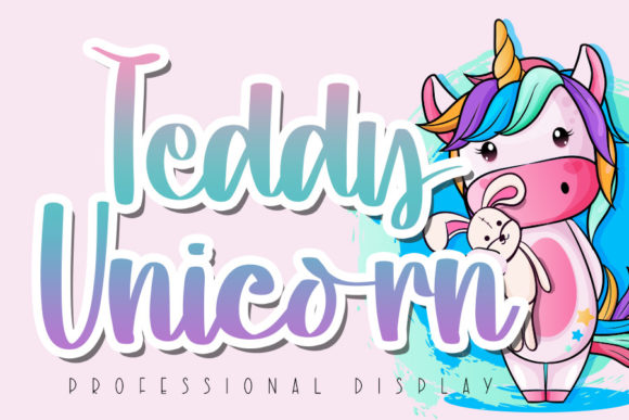 Teddy Unicorn Font for Playful Editorial Design